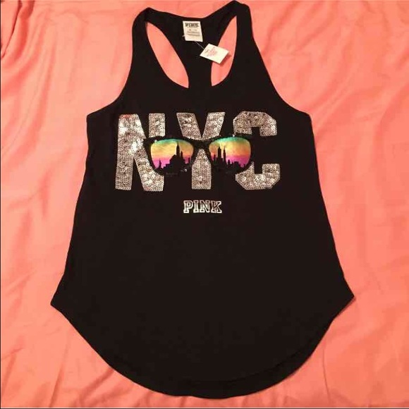 NWT VS PINK NY Tank with Sequins - Picture 1 of 2