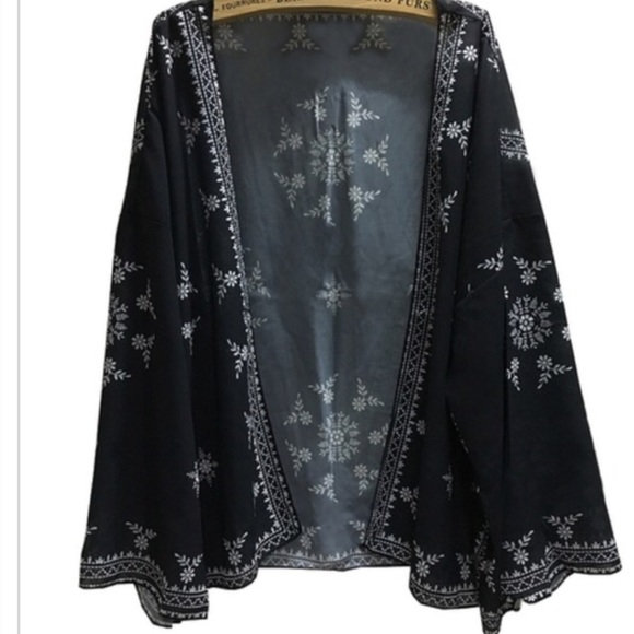 Black and White Kimono