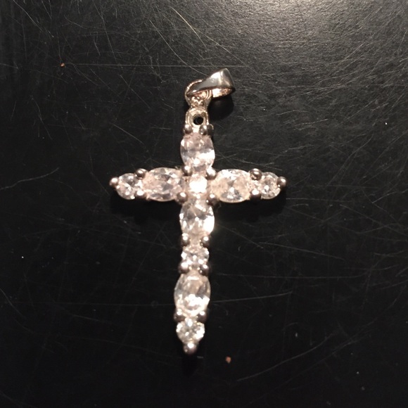 CZ cross pendant