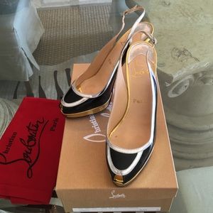 Christian Louboutin Fox Trot open toe sling back