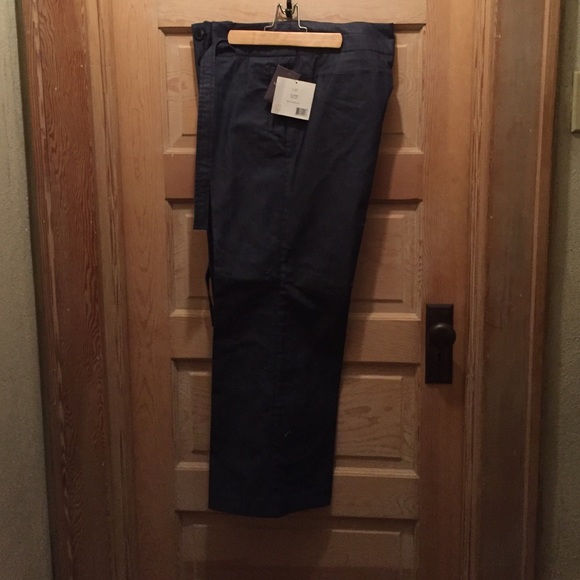 Navy Denim like Stretch Dress Pants