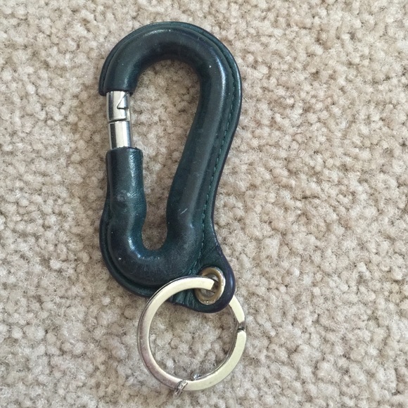 Aqua blue Coach keychain