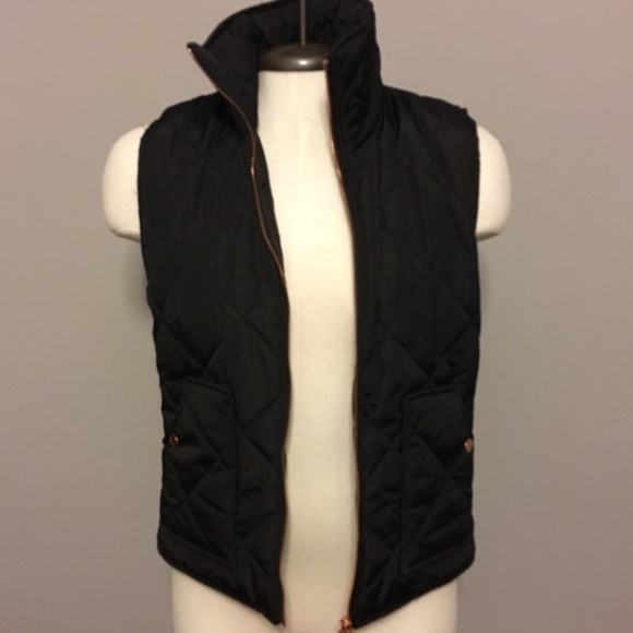 Black quilted vest