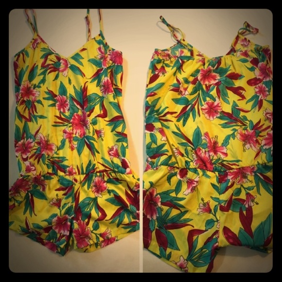 BILLABONG TROPICAL HAWAIIAN ROMPER- S/XS - Picture 1 of 4
