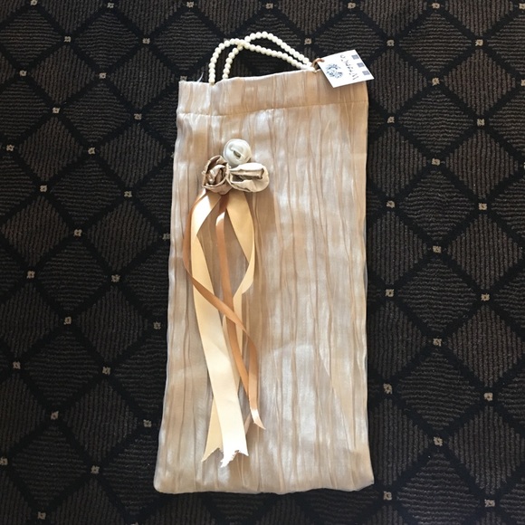 Gift Bag wine bag etc.handmade in organza & pearls