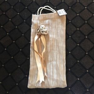 Gift Bag wine bag etc.handmade in organza & pearls