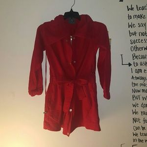Forever 21 Red Jacket with Belt detail