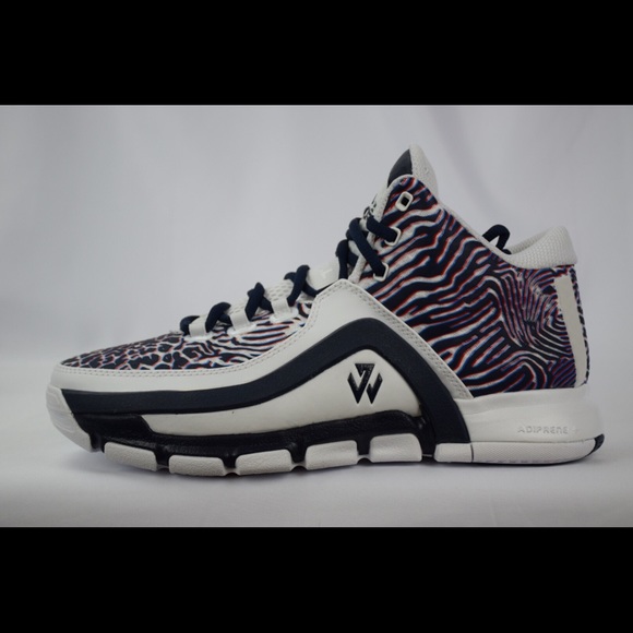 Brand new adidas John wall 2 size 8.5 men's zebra - Picture 2 of 4