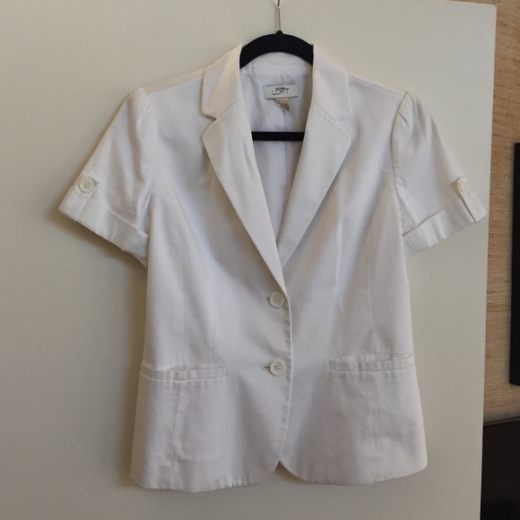 Short sleeve White Blazer