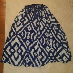 Blue & White Maxi Skirt