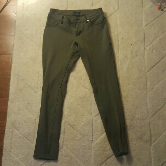 Olive Green Stretchy Pants