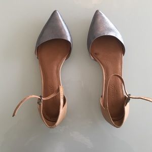 Madewell nude and silver flats