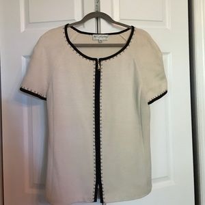 St. John short sleeve sweater/jacket, size 12