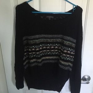 Black knit sweater