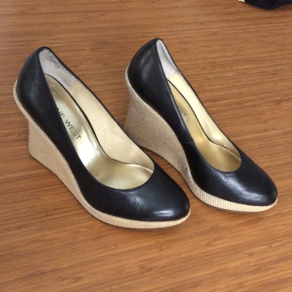 Nine West Black Wedges