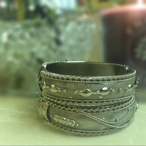 💎ADORABLE SILVER INDIAN VTG INSPIRED BANGLES