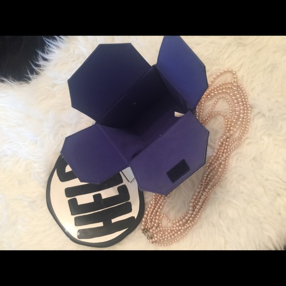 Purse Chinese to go box fabric print blue - Picture 2 of 2