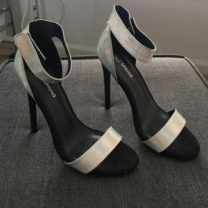 Like new worn once holographic heels