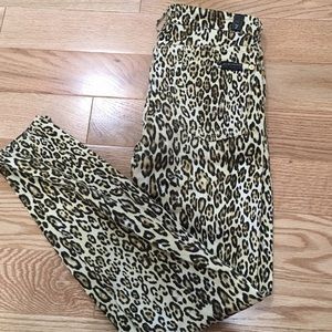 7 of all man kind animal print skinny jeans