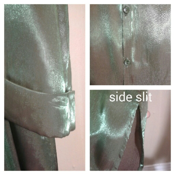 Green Blouse W/Shimmer - Picture 2 of 2