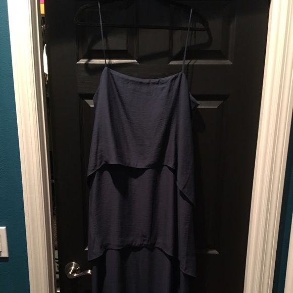 Navy Banana Republic Tiered Dress