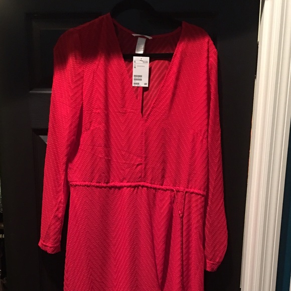 H&M Red Boho Maxi Dress