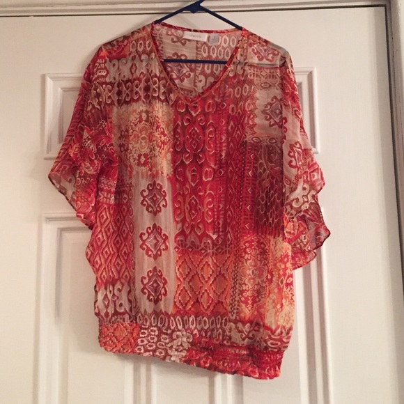Printed Chico's flowy top