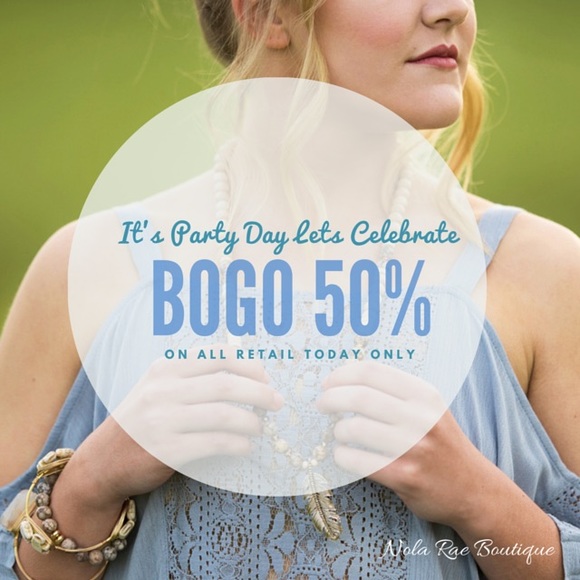 It's Party Day 🎉 BOGO 50% OFF TODAY ONLY