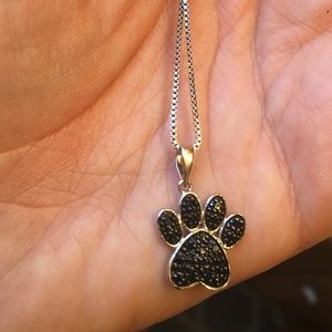 Paw print chain necklace