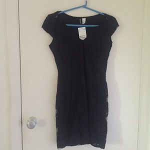 Black NWT H&M Lace Tee Dress 10