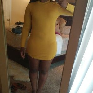 Mustard tunic dress