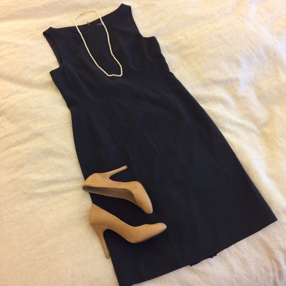 Ann Taylor Classic Navy Blue Suiting Dress