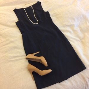Ann Taylor Classic Navy Blue Suiting Dress