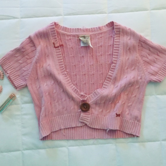Xx Project E Vintage Crop Cardigan Sweater - Picture 2 of 4
