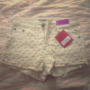 Lace high waisted shorts