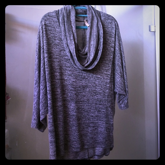 Cute cowl neck knit blouse