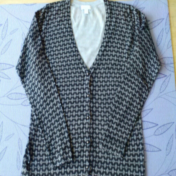 Charter Club V neck button down sweater