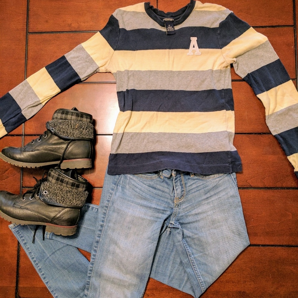 Blue and yellow shirt