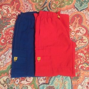 Two pairs of Wonder Wink scrub pants