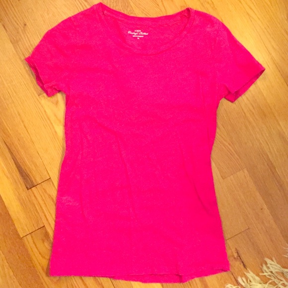 J Crew hot pink vintage tee