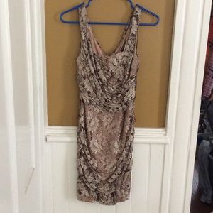 Gorgeous Beige/Gold Lace Dress