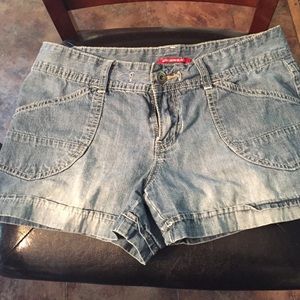 Jean shorts.    Union Bay