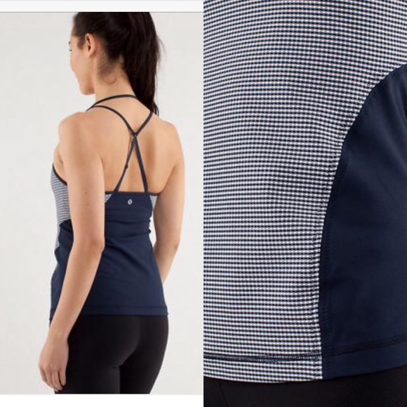 Lululemon tank surya blue gingham