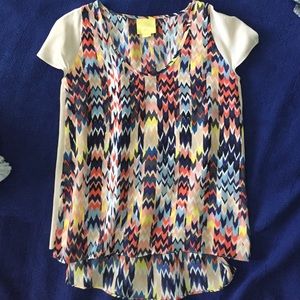 Anthropologie Maeve blouse silk XSmall XS high low