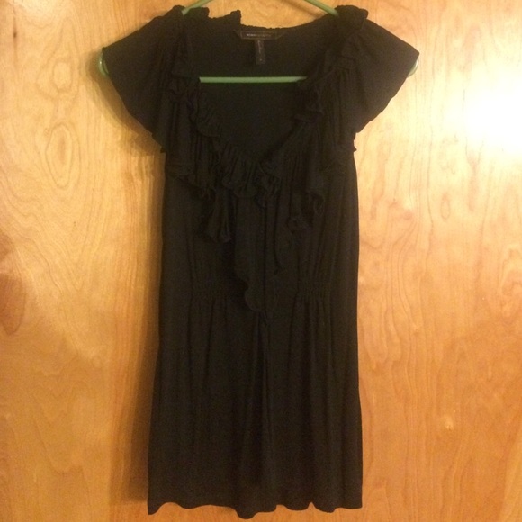 Black BCBG tank top with Ruffles. Size small