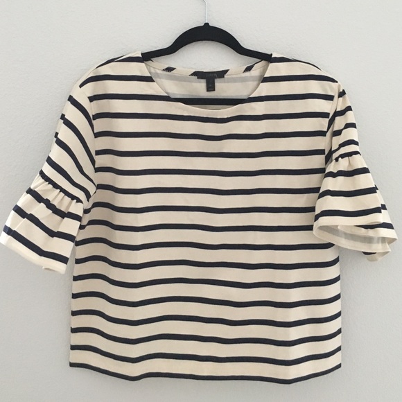 LAST ONE! J.Crew ruffle sleeve top - Picture 4 of 4