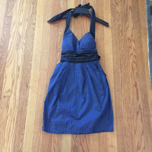 Blue and Black Party Dress
