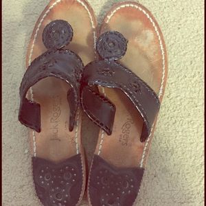 FINAL SALE Black Jack Rogers With patent trim