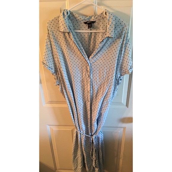 H&M Blue Polka Dot Sun Dress