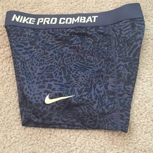 Women's NIKE PRO COMBAT compression shorts.
